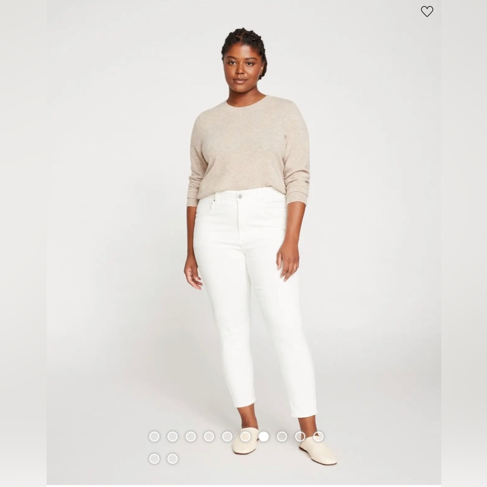 NWT Universal Standard Seine High Rise Skinny Jeans 27 Inch, size 10, white